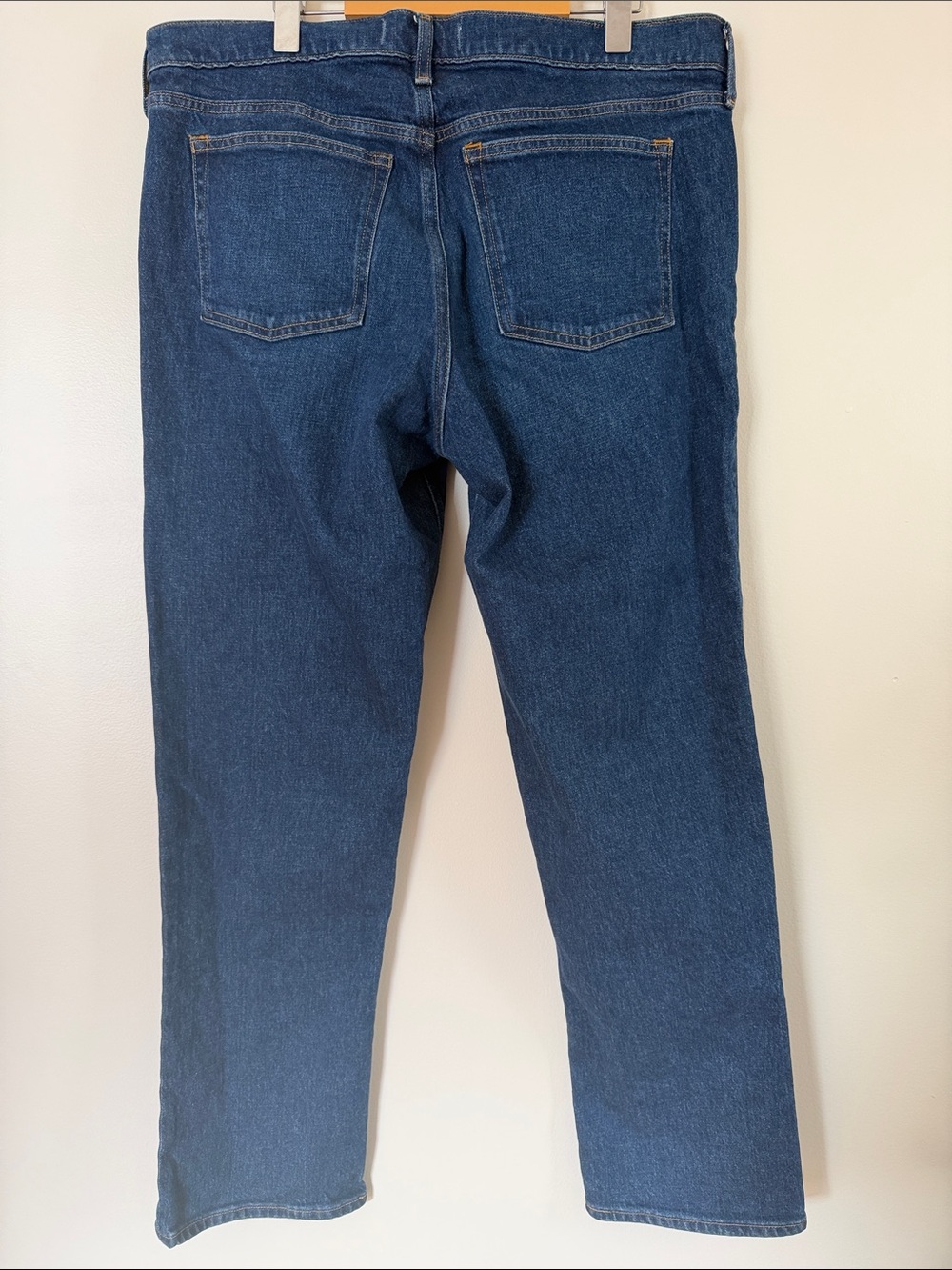 🆕 NWT Abercrombie & Fitch 90s Straight Mid Rise Deep Indigo Straight-Leg Jeans - Picture 11 of 12